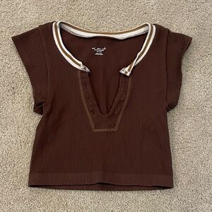 Urban Outfitters UO Out From Under Go For Gold Cropped Top